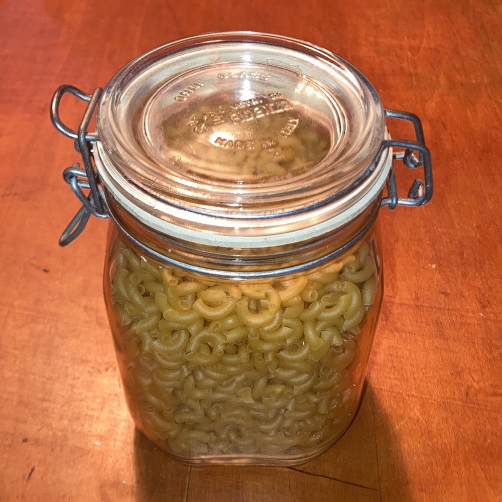 🍽🍝 Vintsge FIDENZA  1 Liter Clasp Top Mason / Glass Storage Jar 🍝🌿